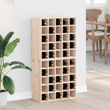 vidaXL Ράφι Κρασιού 2 τεμ. Φυσικό 56x25x56cm Στερεά ξυλεία πεύκου