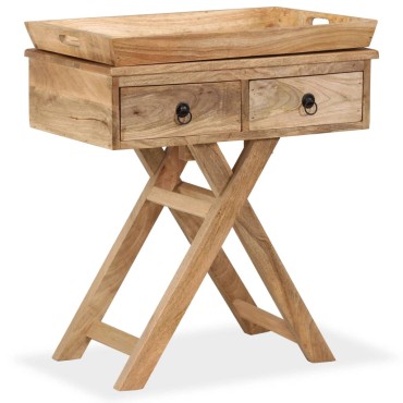 vidaXL Τραπέζι Βοηθητικό 65x40x76cm από Μασίφ Ξύλο Μάνγκο 1 τεμ.