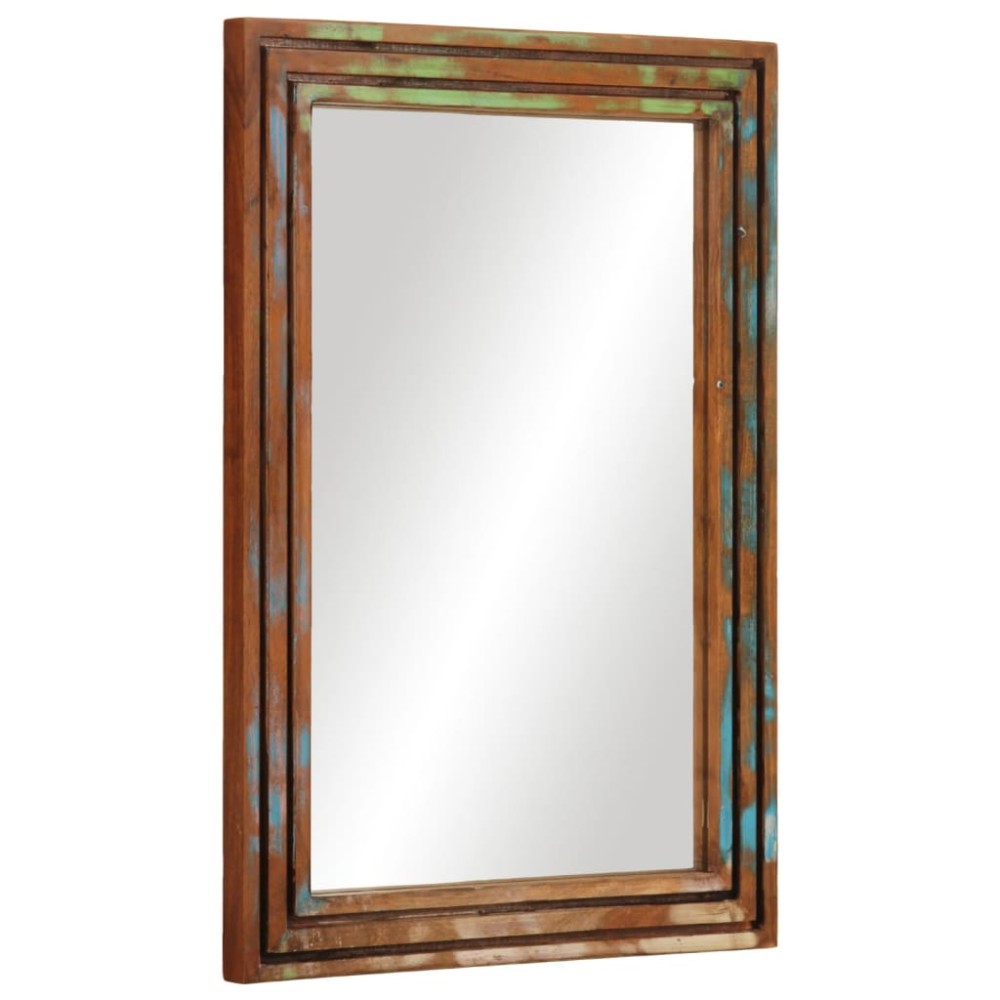 vidaXL Καθρέφτης Μπάνιου 50x70cm από Μασίφ Ξύλο Ακακίας/Γυαλί