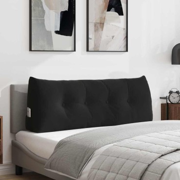vidaXL Μαξιλάρι Πλάτης Μαύρο 120 x 24 x 50 εκ Βελούδο