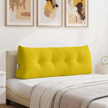 vidaXL Μαξιλάρι Πλάτης Κίτρινο 120 x 24 x 50 εκ Βελούδο