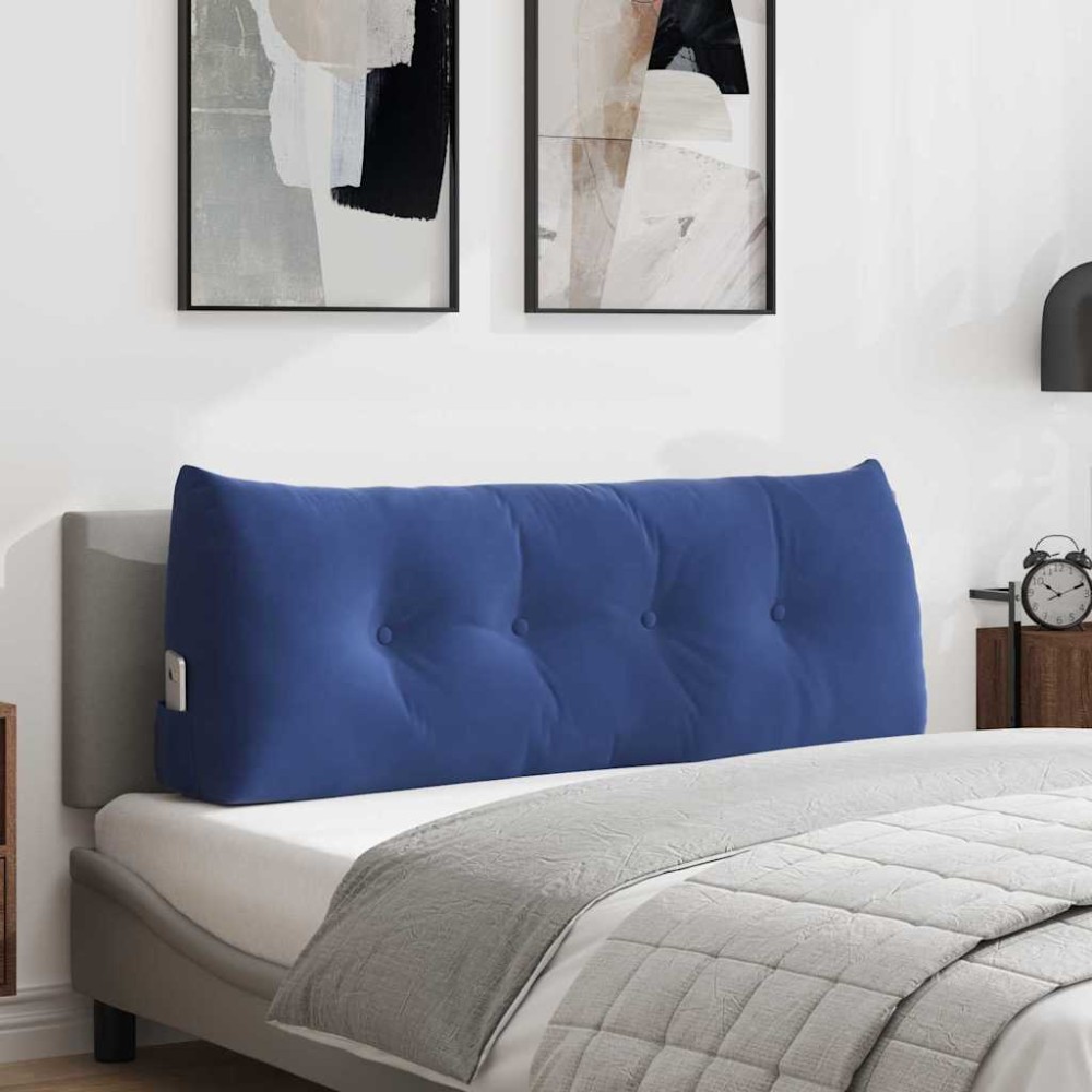 vidaXL Μαξιλάρι Πλάτης Μπλε Αστυνομίας 120 x 24 x 50 εκ Βελούδο