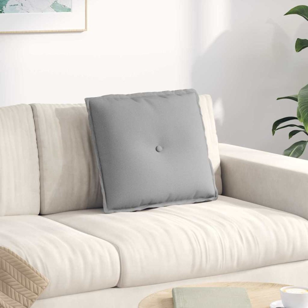 vidaXL Μαξιλάρι Πλάτης Σκίουρος Γκρί 50 x 19 x 45 εκ ύφασμα