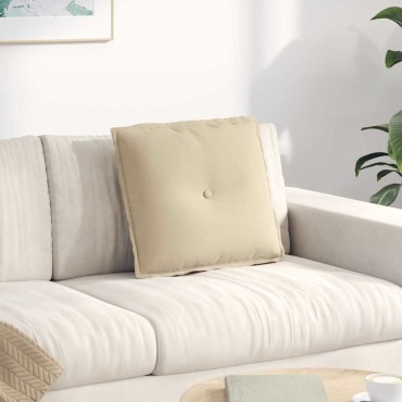 vidaXL Μαξιλάρι Πλάτης Κρεμ 50 x 45 εκ. Ύφασμα Μικροΐνας