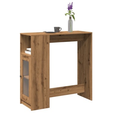 vidaXL Τραπέζι Μπαρ με Ράγες Δρυς 101x40x103,5cm Επεξεργ. Ξύλο 1 τεμ.