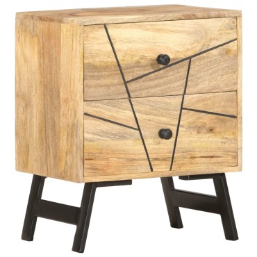 vidaXL Κομοδίνο 40x30x50cm από Μασίφ Ξύλο Μάνγκο 1 τεμ.