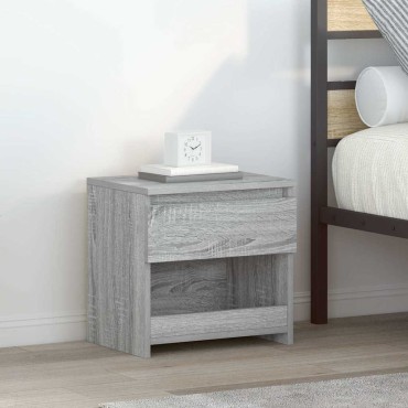 vidaXL Κομοδίνο Γκρι Sonoma 40x30x39cm από Επεξεργασμένο Ξύλο 1 τεμ.
