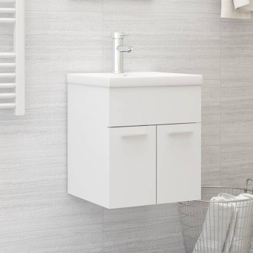 vidaXL Ντουλάπι Νιπτήρα Λευκό 41x38,5x46cm από Επεξεργασμένο Ξύλο 1 τεμ.