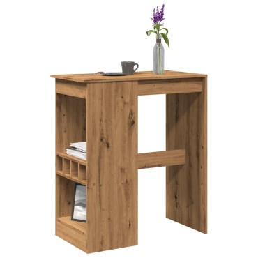 vidaXL Τραπέζι Μπαρ με Ράγες Δρυς 90x47,5x103,5cm Επεξεργ. Ξύλο 1 τεμ.