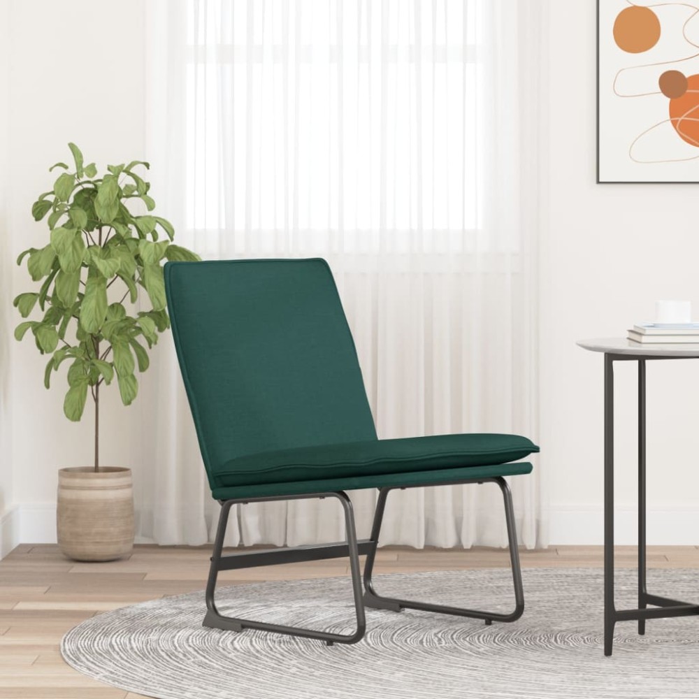 vidaXL Πολυθρόνα Σκούρο Πράσινο 52x75x76cm Υφασμάτινη 1 τεμ.