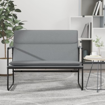 vidaXL Πάγκος Ανοιχτό Γκρι 100x64x80cm Υφασμάτινος 1 τεμ.