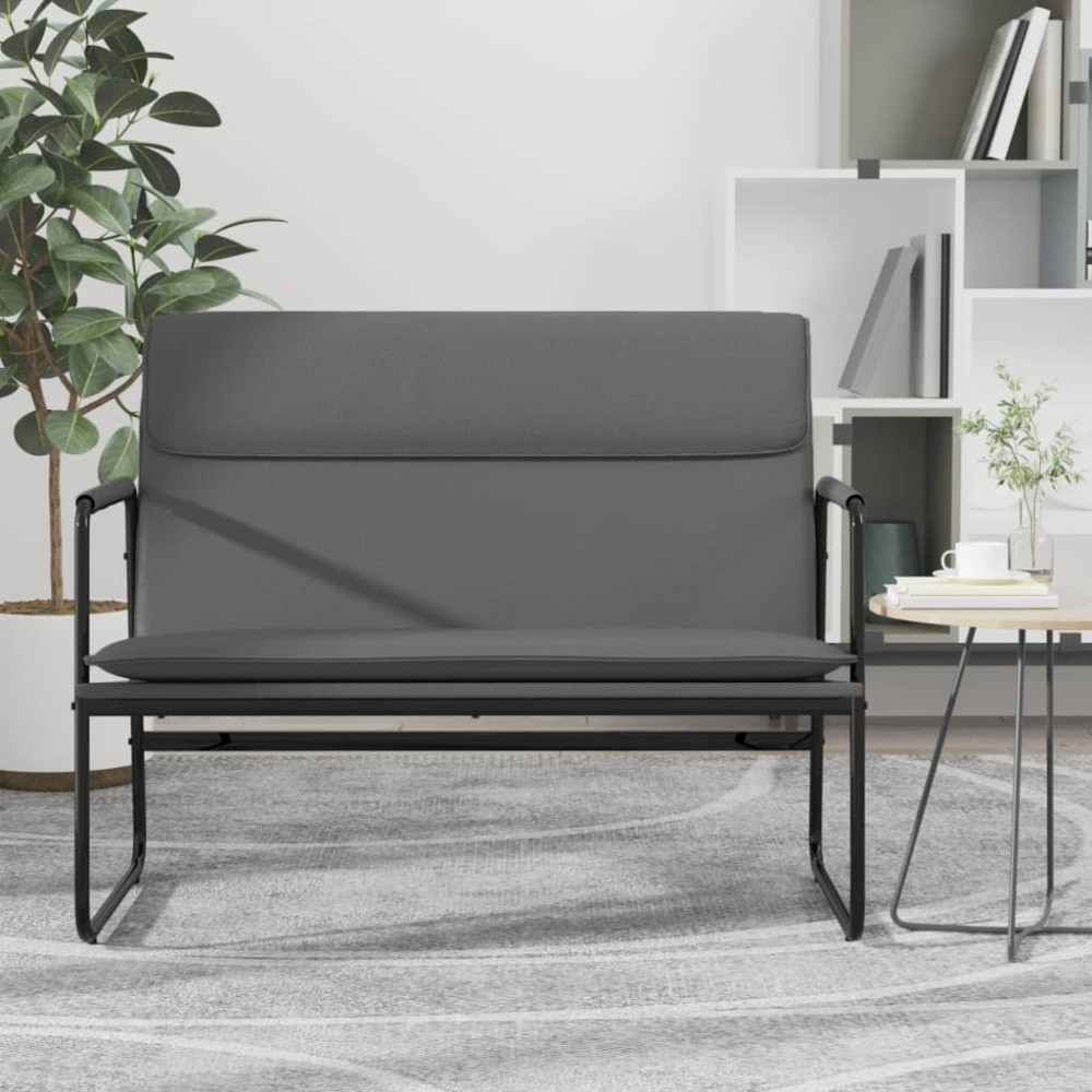 vidaXL Πάγκος Γκρι 100x64x80cm από Συνθετικό Δέρμα 1 τεμ.