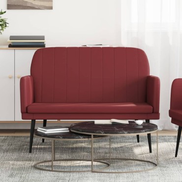 vidaXL Πάγκος Μπορντό 107x80x81cm από Συνθετικό Δέρμα 1 τεμ.