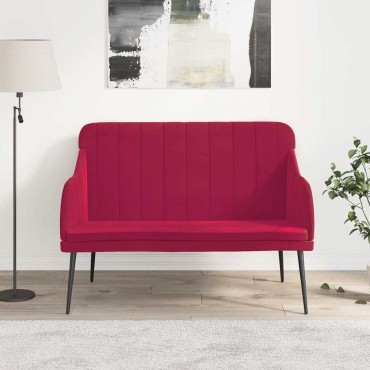 vidaXL Πάγκος Μπορντό 110x76x80cm Βελούδινος 1 τεμ.