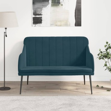 vidaXL Πάγκος Μπλε 110x76x80cm Βελούδινος 1 τεμ.