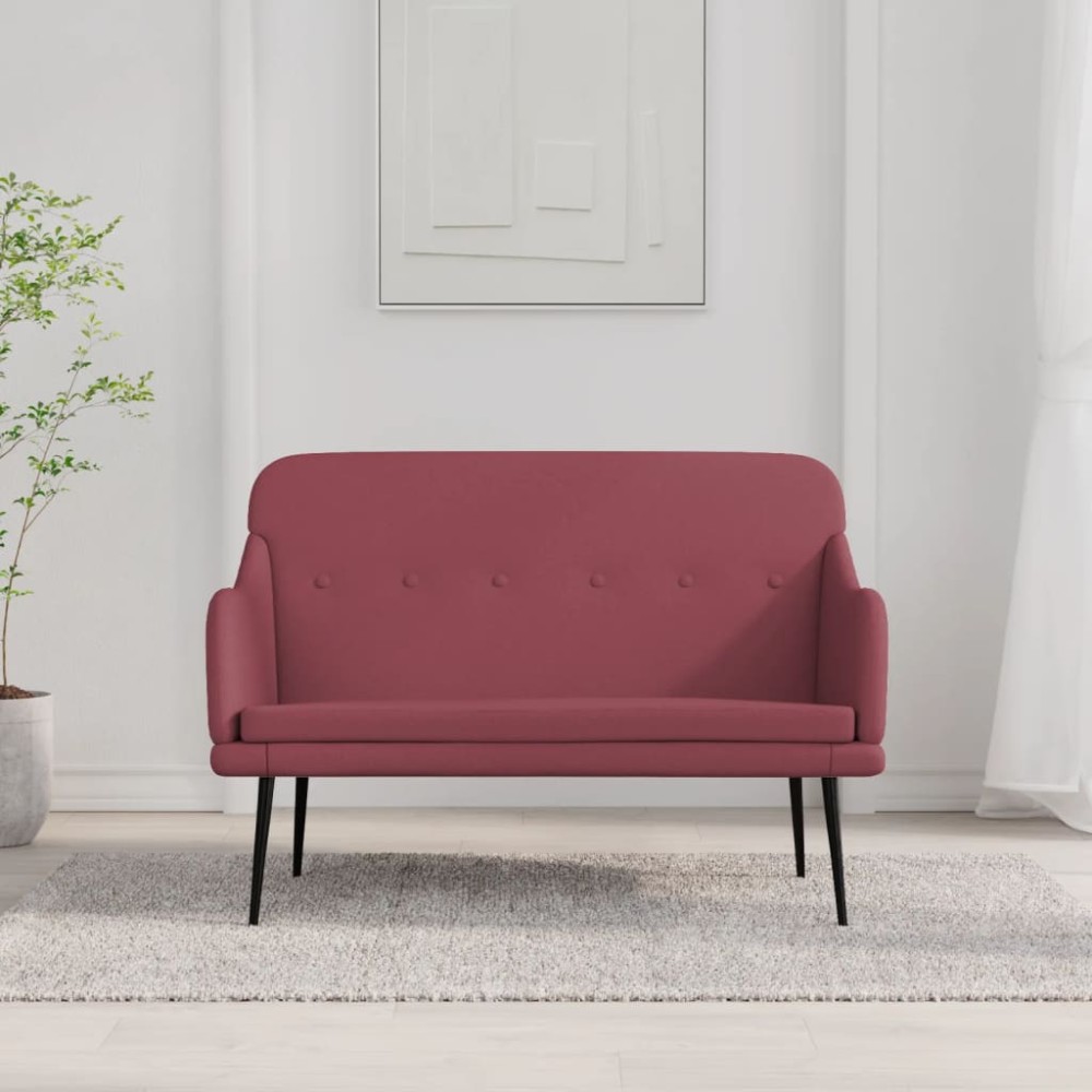 vidaXL Πάγκος Μπορντό 110x76x80cm Υφασμάτινος 1 τεμ.