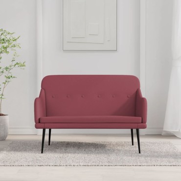vidaXL Πάγκος Μπορντό 110x76x80cm Υφασμάτινος 1 τεμ.