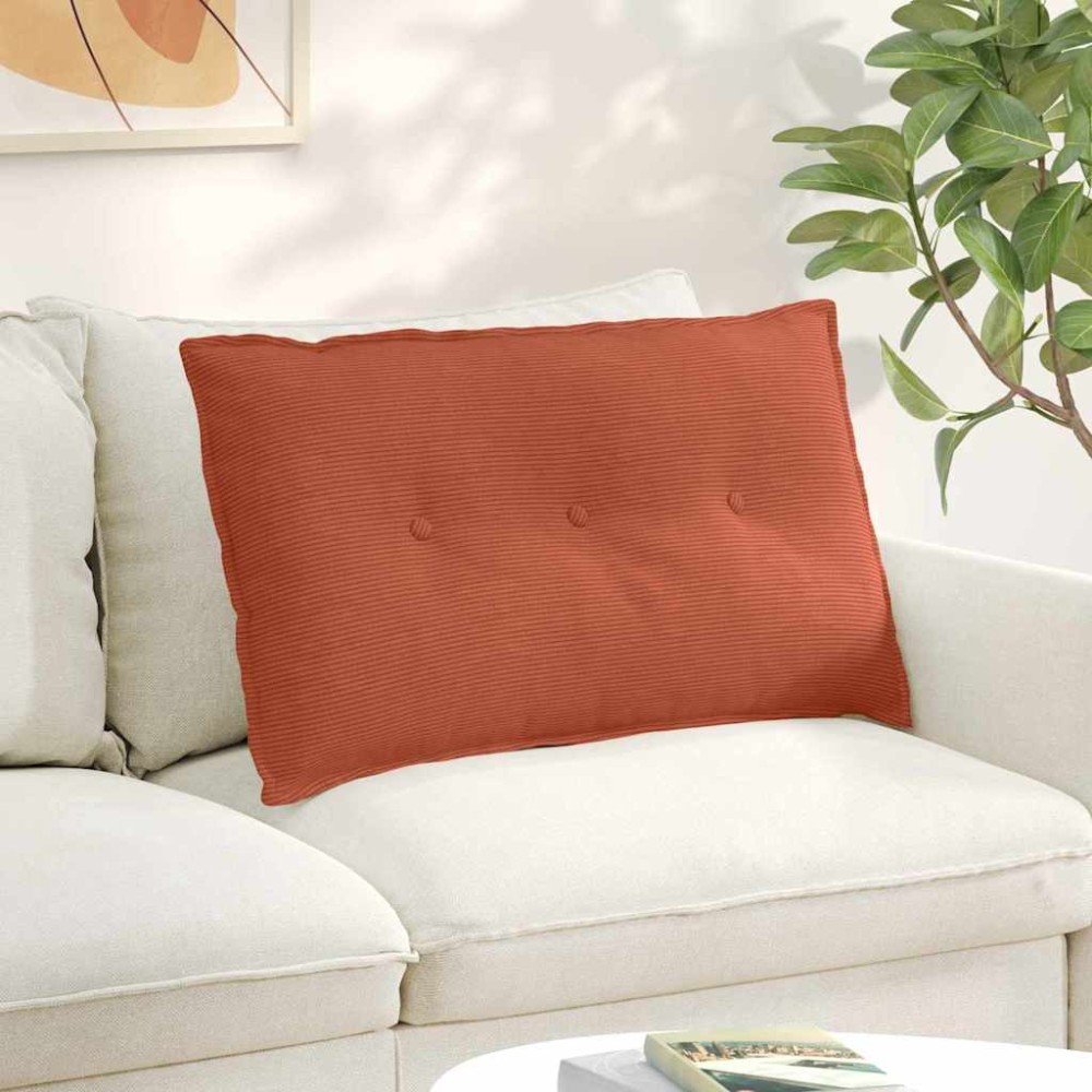 vidaXL Μαξιλάρι Πλάτης Κόκκινο Πορτοκαλί 80 x 50 cm
