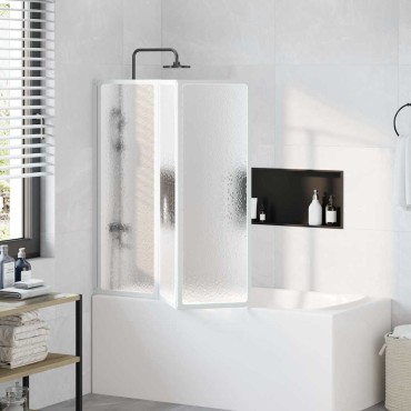 Διαχωριστικό Μπανιέρας Πτυσσόμενα 3 Πάνελ 117 x 120 εκ.