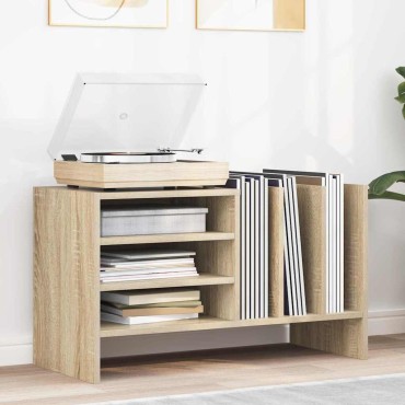 vidaXL Ντουλάπι δίσκων βινυλίου Δρύς Sonoma 78,5x35x45 εκ 1 τεμ.