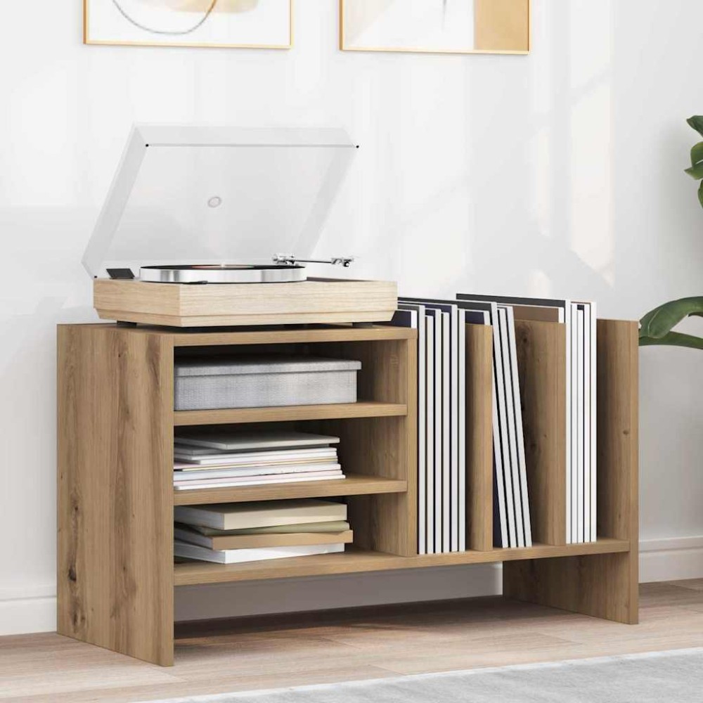 vidaXL Ντουλάπι δίσκων βινυλίου Artisan Oak 78,5x35x45 εκ 1 τεμ.