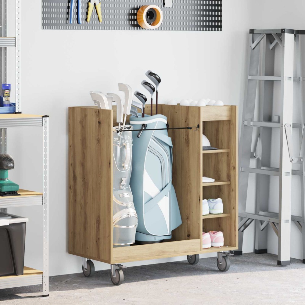 vidaXL Ντουλάπι Γκολφ με τροχούς Μονόχρωμο Artisan Oak 90 x 45 x 98 εκ