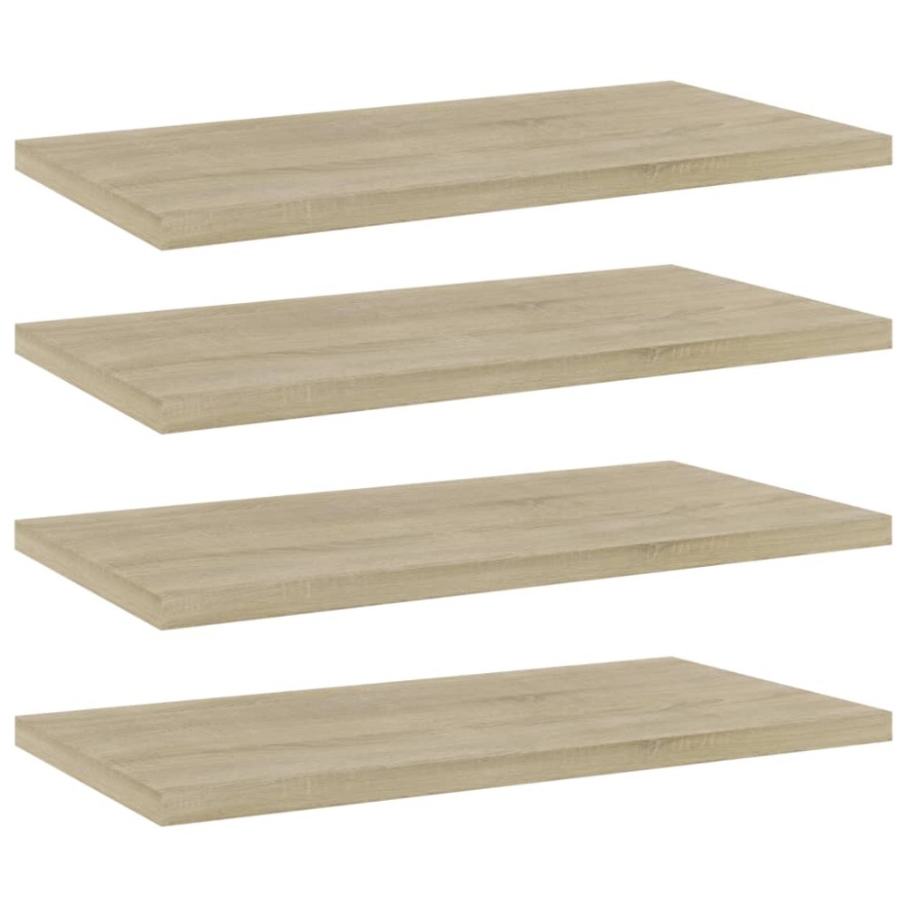vidaXL Ράφια Βιβλιοθήκης 4 τεμ. Sonoma Δρυς 40x20x1,5cm Επεξ.Ξύλο