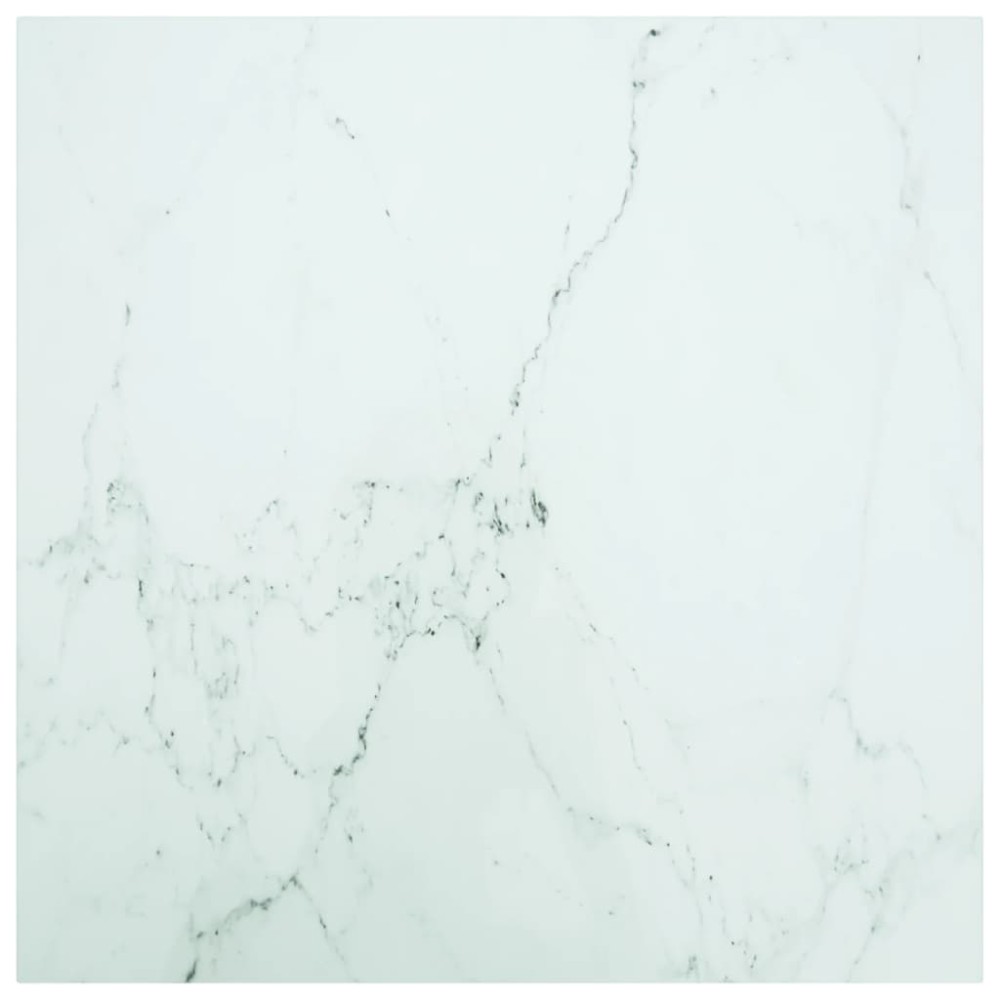 vidaXL Επιφάνεια Τραπεζιού Λευκή 80x80cm 6 χιλ Ψημ. Γυαλί Μαρμ. Σχέδιο 1 τεμ. vidaXL Επιφάνεια Τραπεζιού Λευκή 80x80cm 6 χιλ Ψημ. Γυαλί Μαρμ. Σχέδιο 1 τεμ.