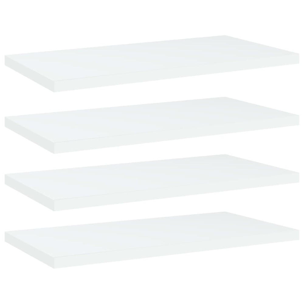 vidaXL Ράφια Βιβλιοθήκης 4 τεμ. Λευκά 40x20x1,5cm από Επεξ.Ξύλο