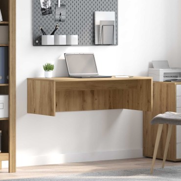vidaXL Επιτοίχιο γραφείο Artisan Oak Επεξεργασμένο Ξύλο 100x45x30cm 1 τεμ.
