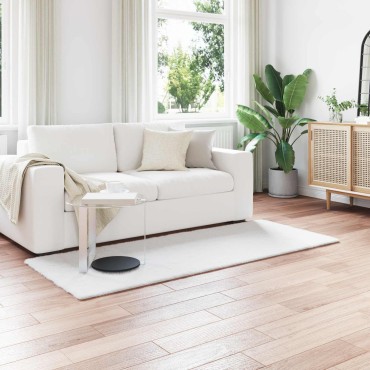 vidaXL Χαλιά Ψεύτικου Κουνελιού Olite Λευκό 100x200cm Πολυεστέρας