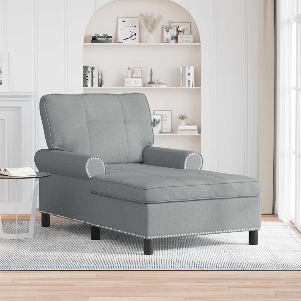 vidaXL Χαλάρωση με μαξιλάρι Ανοιχτό γκρι 91x157x91cm ύφασμα