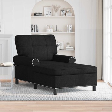 vidaXL Χαλάρωση με μαξιλάρι Μαύρο 91x157x91cm ύφασμα
