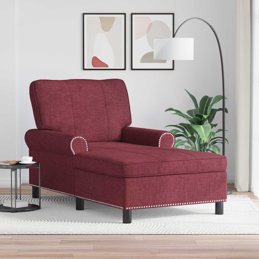 vidaXL Χαλάρωση με μαξιλάρι Κόκκινο 91x157x91cm ύφασμα