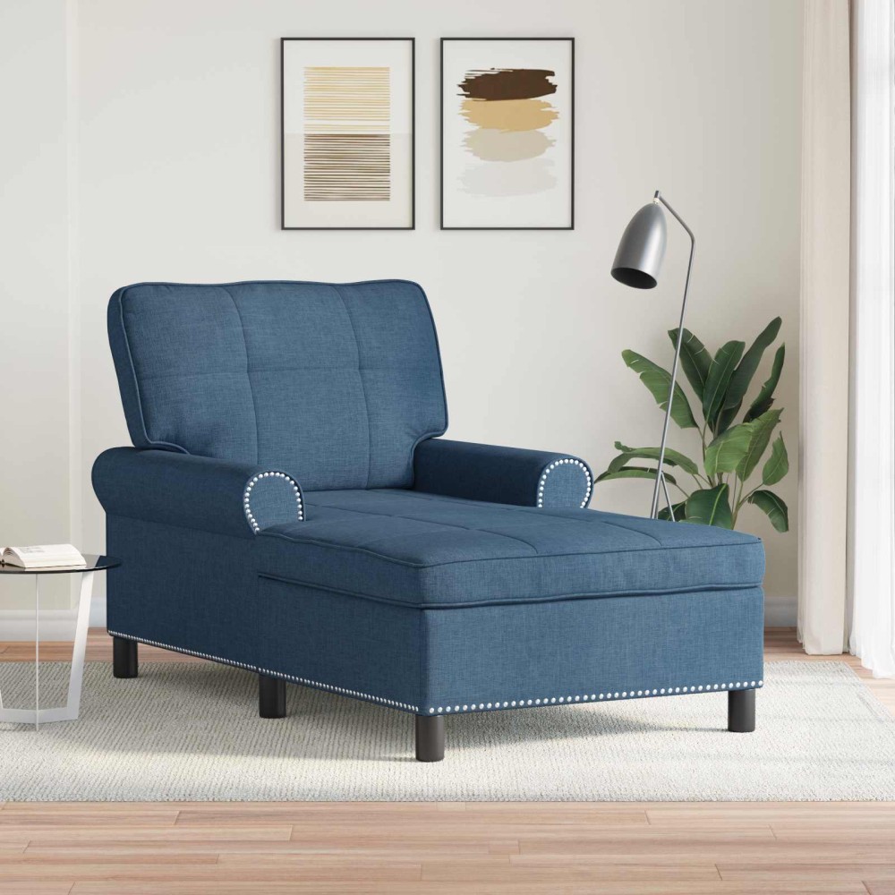 vidaXL Χαλάρωση με μαξιλάρι Μπλε 91x157x91cm ύφασμα