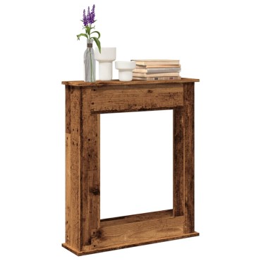 vidaXL Πλαίσιο Τζακιού Όψη Παλαιού Ξύλου 75x20x87,5 εκ. Επεξ. Ξύλο