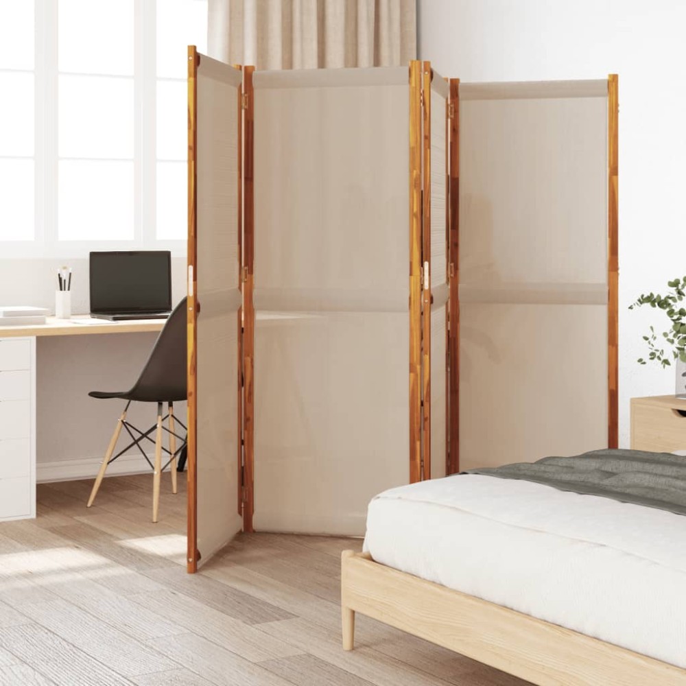 vidaXL Διαχωριστικό Δωματίου με 4 Πάνελ Taupe 280x180cm 1 τεμ.
