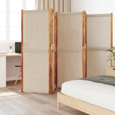 vidaXL Διαχωριστικό Δωματίου με 5 Πάνελ Taupe 250x180cm 1 τεμ.