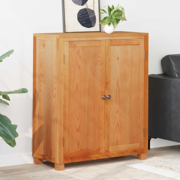 vidaXL Ντουλαπιού με αποθήκευση Καφέ 80x35x95cm Στερεό Ξύλο Δρυός 1 τεμ.