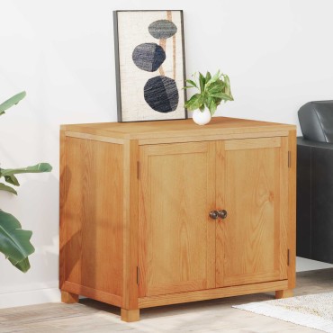 vidaXL Ντουλαπιού με αποθήκευση Καφέ 78x50x70cm Στερεό Ξύλο Δρυός 1 τεμ.
