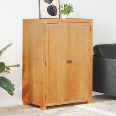 vidaXL Ντουλάπι με αποθήκευση Καφέ 80x50x115cm Στερεό Ξύλο Δρυός 1 τεμ.