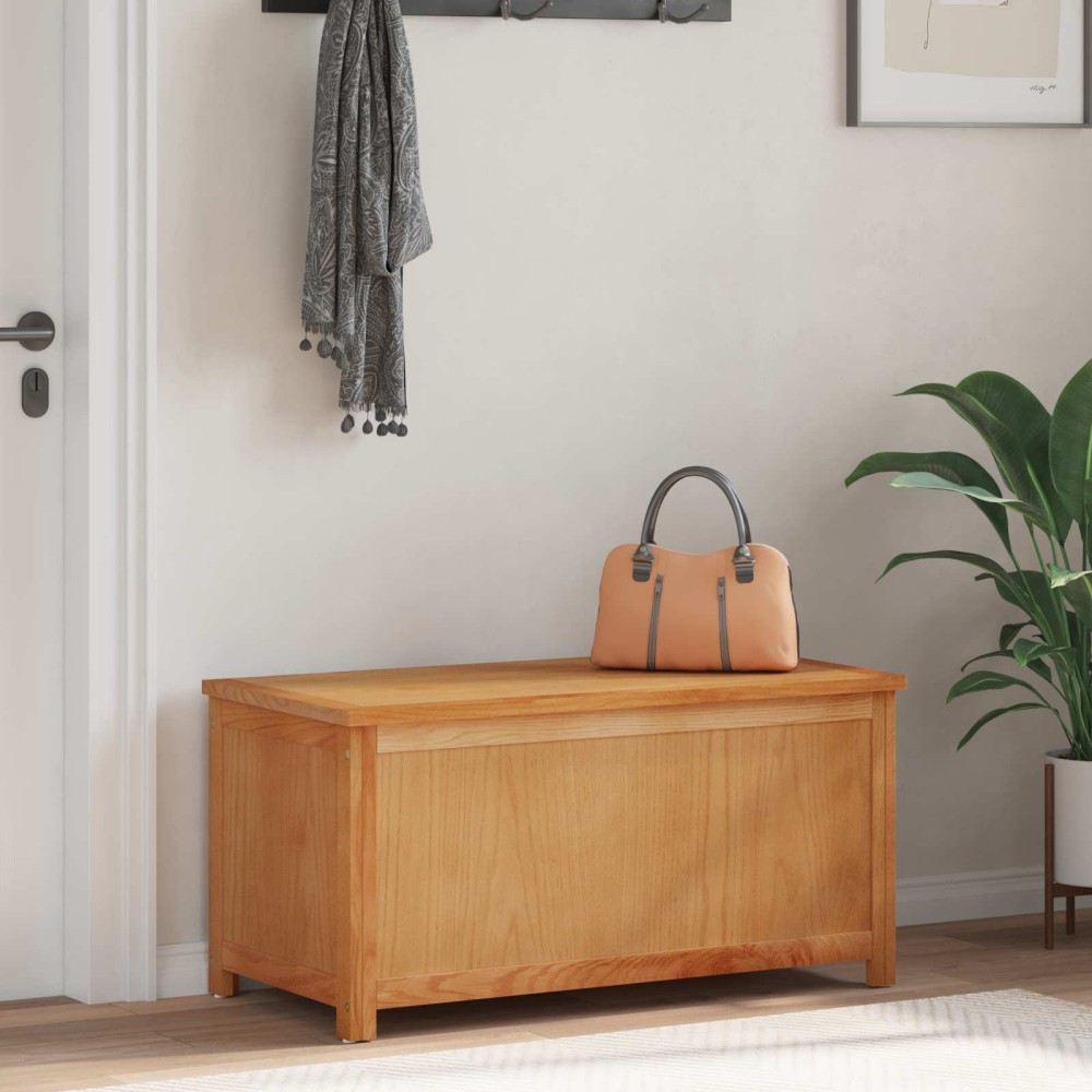 vidaXL Κουτί αποθήκευσης 90x45x45cm Στερεό Ξύλο Δρυός 1 τεμ.
