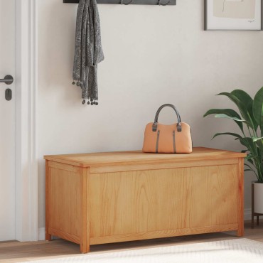 vidaXL Κουτί αποθήκευσης 110x45x45cm Στερεό Ξύλο Δρυός 1 τεμ.