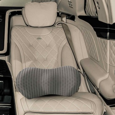 vidaXL Μαξιλάρι πλάτης Γκρι Αφρός Μνήμης 47,5 x 23 x 12 εκ