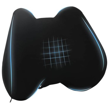 vidaXL Μαξιλάρι πλάτης Μαύρο Αφρός Μνήμης 40 x 32 x 13 εκ