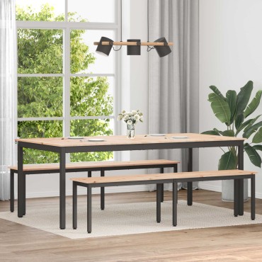 vidaXL Τραπεζαρία Φυσικό 200x100x75cm Στερεά ξυλεία πεύκου 1 τεμ.