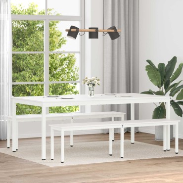vidaXL Τραπεζαρία Λευκό 200x100x75cm Στερεά ξυλεία πεύκου 1 τεμ.