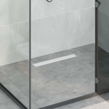 vidaXL 2 σε 1 εκροή ντους Ασημί 60 cm Ανοξείδωτο Ατσάλι 304