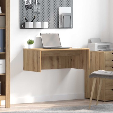 vidaXL Επιτοίχιο γραφείο Artisan Oak Επεξεργασμένο Ξύλο 80x45x30cm 1 τεμ.