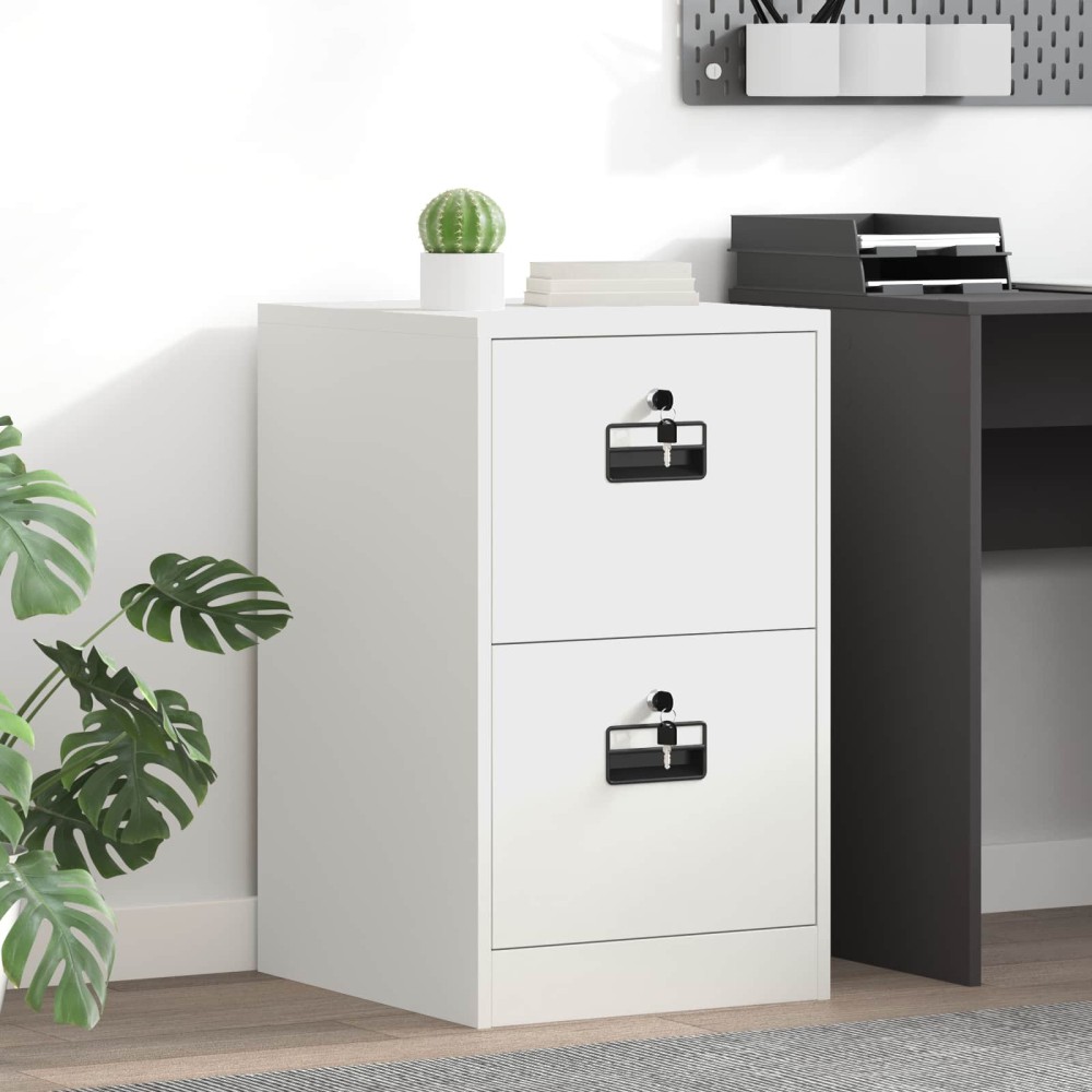vidaXL Ντουλάπα Αρχείων Λευκό 44x50x74,5cm Ψυχρής Έλασης Χάλυβας 1 τεμ.